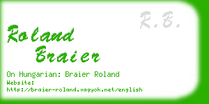 roland braier business card